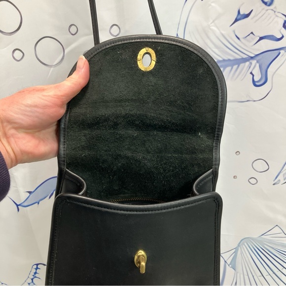 Vintage COACH REGINA Black Leather Crossbody Satchel Bag Handbag Purse 9983 - Picture 12 of 16